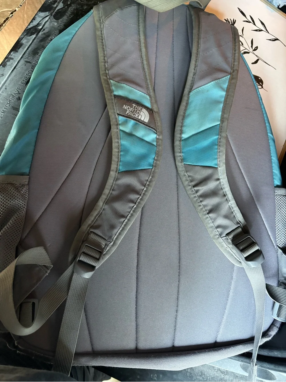 The North Face Teal and Gray Daypack Backpack
